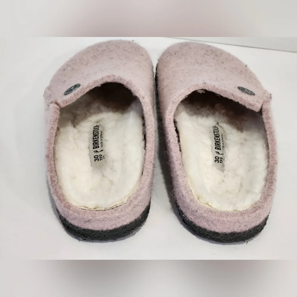 Birkenstock Zermatt Shearling Pink Wool Slippers